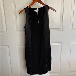Helmut Lang Size 4 Black Wrinkled Satin  Dress